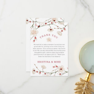 Baby in Bloom Baby shower Bedankkaart