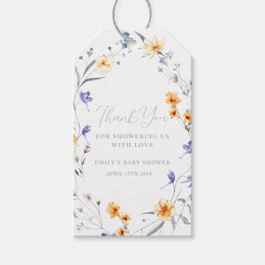 Baby in Bloom Baby Shower Bedankt Cadeaulabel (Voorkant)