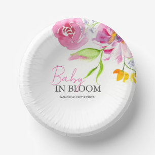 Baby in Bloom Baby shower Beschikbaar Papieren Kommen