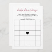 Baby in Bloom Baby shower Bingo Programma (Voorkant / Achterkant)