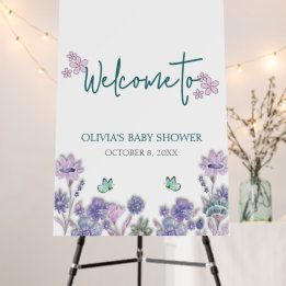 Baby in Bloom Baby shower Bloemen Welkomstbord