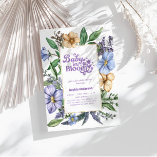 Baby in Bloom Baby shower – Botanische Waterverf Kaart