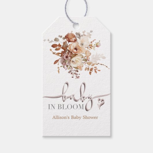 Baby in Bloom Baby shower Cadeaulabel (Voorkant)