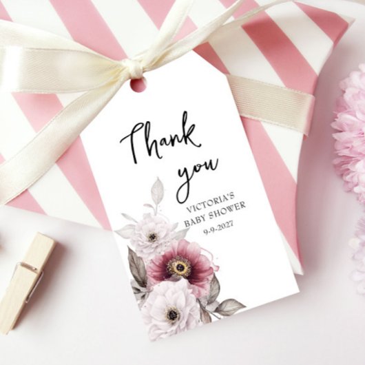 Baby in Bloom Baby shower Cadeaulabel