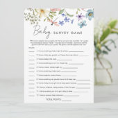 Baby in Bloom Baby shower Carte de jeu (Debout devant)
