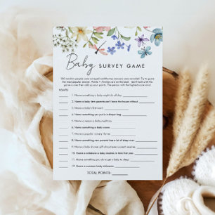 Baby in Bloom Baby shower Carte de jeu
