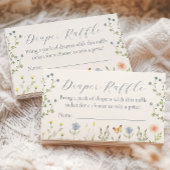 Baby in Bloom Baby shower Diaper Raffle Ticket Informatiekaartje