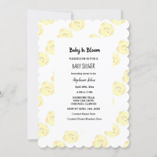 Baby In Bloom Baby shower Elegant Roos Bloemen Sch Kaart