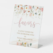 Baby in bloom baby shower favors reclamebord met voetstuk (Voorkant)