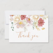 Baby in Bloom Baby shower fille Carte de remerciem (Devant)