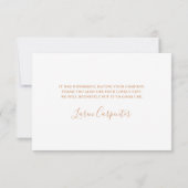 Baby in Bloom Baby shower fille Carte de remerciem (Dos)