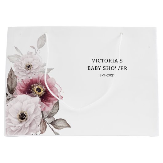 Baby in Bloom Baby shower Groot Cadeauzakje (Voorkant)