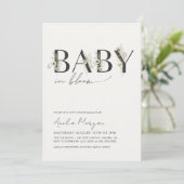 Baby in Bloom Baby shower Invitation (Debout devant)