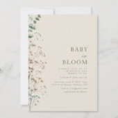 Baby in Bloom Baby shower Invitation (Devant)