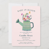 Baby in Bloom Baby shower Invitation (Devant)