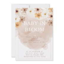 Baby in Bloom Baby shower Invitation