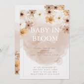 Baby in Bloom Baby shower Invitation (Devant / Derrière)