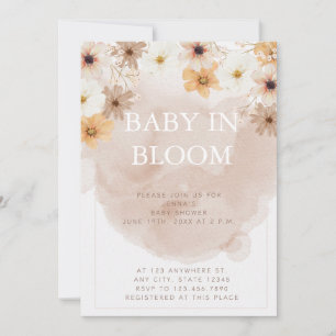 Baby in Bloom Baby shower Invitation
