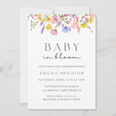Baby in Bloom Baby shower Invitation (Devant)