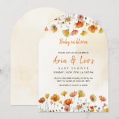 Baby in Bloom Baby shower Invitation (Devant / Derrière)