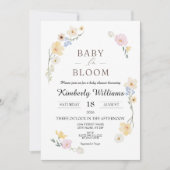 Baby in Bloom Baby shower Invitation (Devant)