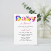 Baby in Bloom Baby shower Invitation (Debout devant)
