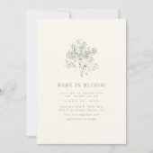 Baby in Bloom Baby shower Invitation (Devant)