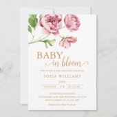 Baby in Bloom Baby shower Invitation (Devant)