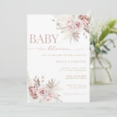 Baby in Bloom Baby shower Invitation (Debout devant)