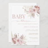 Baby in Bloom Baby shower Invitation (Devant / Derrière)