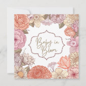 Baby in Bloom Baby Shower invitation  (Devant)