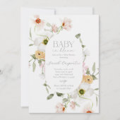 Baby in Bloom Baby shower Invitation (Devant)