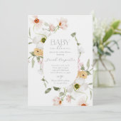 Baby in Bloom Baby shower Invitation (Debout devant)