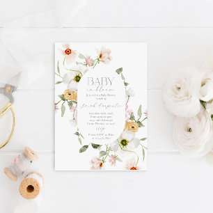 Baby in Bloom Baby shower Invitation