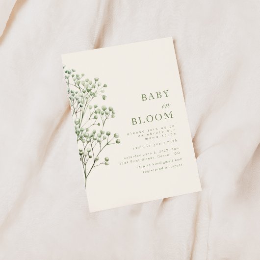 Baby in Bloom Baby shower Invitation