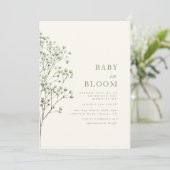 Baby in Bloom Baby shower Invitation (Debout devant)