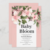 Baby in Bloom Baby shower Invitation (Devant / Derrière)