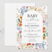 Baby in Bloom Baby Shower Invitation  (Devant / Derrière)