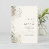 Baby in Bloom Baby shower Invitation (Debout devant)