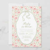 Baby in Bloom Baby shower Invitation (Devant)
