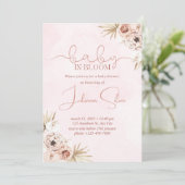 Baby in Bloom - Baby shower Invitation Card (Debout devant)