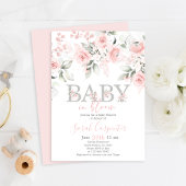 Baby in Bloom Baby shower Invitation fille