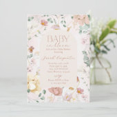 Baby in Bloom Baby shower Invitation fille (Debout devant)