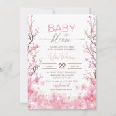 Baby in Bloom Baby shower Invitation Kaart (Voorkant)