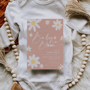 Baby in Bloom Baby shower Invitation rose Daisy