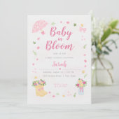 Baby in Bloom Baby Shower Invitation | Spring  (Debout devant)