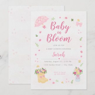 Baby in Bloom Baby Shower Invitation | Spring Kaart