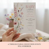 Baby in Bloom Baby Shower Invitation Wildflowers