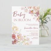 Baby in Bloom Baby shower Kaart (Staand voorkant)