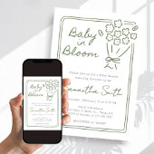 Baby In Bloom Baby Shower Kaart